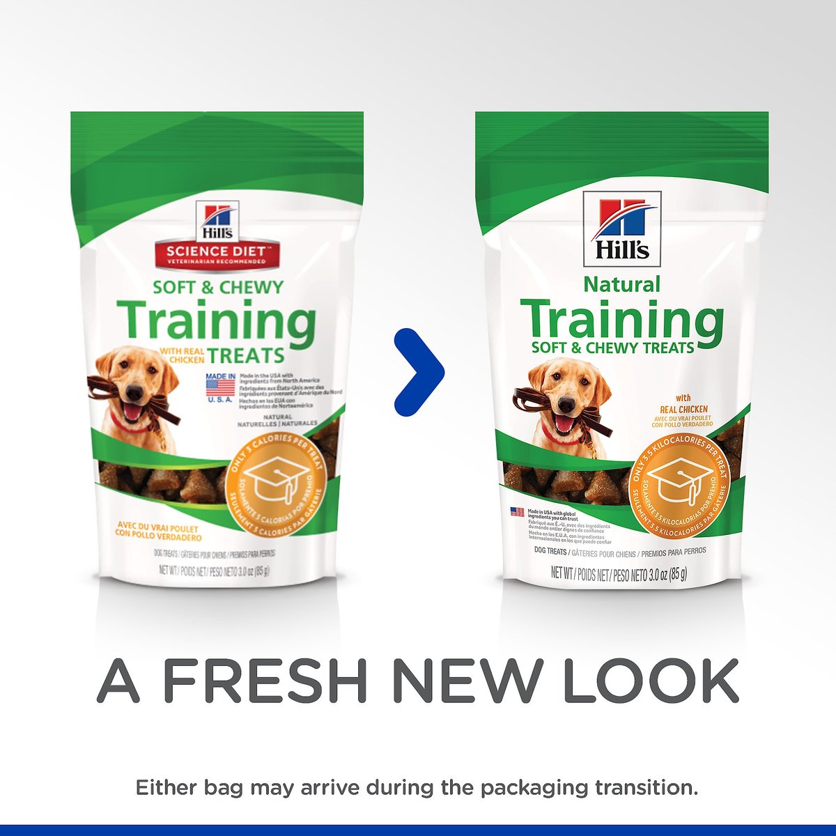 HILL'S Natural with Real Chicken Soft & Chewy Training Dog Treats, 3oz