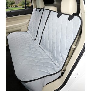 4Knines Rear Fitted Split Dog Seat Cover, Grey, Regular