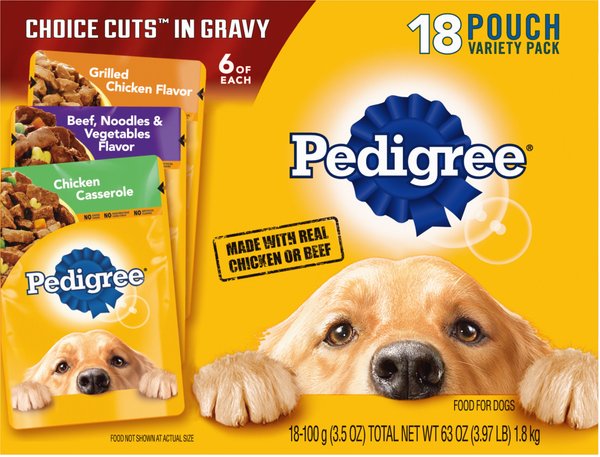 Pedigree Choice Cuts in Gravy Variety Pack Adult Wet Dog Food, 3.5-oz pouch, case of 18 slide 1 of 8