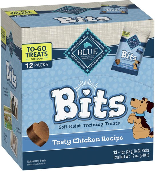 Blue Buffalo To-Go Bits Tasty Chicken Recipe Dog Treats, 12 count slide 1 of 9