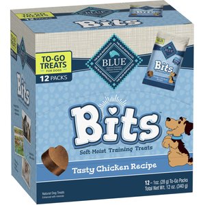 Blue Buffalo To-Go Bits Tasty Chicken Recipe Dog Treats, 12 count