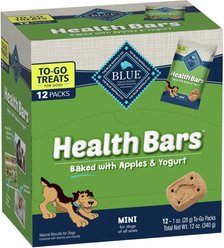 Blue Buffalo To-Go Health Bars Apple & Yogurt Mini Dog Treats, 12 count