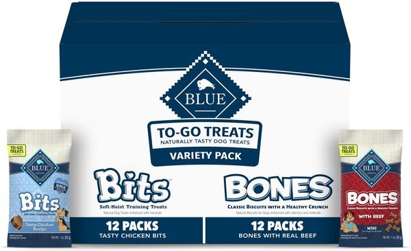 Blue Buffalo To-Go Variety Pack Dog Treats, 24 count slide 1 of 6