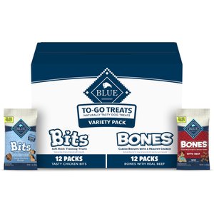 Blue Buffalo To-Go Variety Pack Dog Treats, 24 count