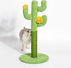 Lovely Caves 23.6-in Cactus Cat Scratching Post. Green, Large
