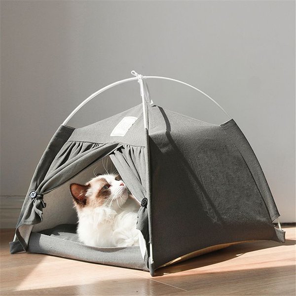 Lovely Caves Dog & Cat Tent, Gray, Medium slide 1 of 6