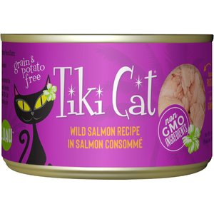 Tiki Cat Hanalei Luau Wild Salmon in Salmon Consomme Grain-Free Canned Cat Food, 6-oz, case of 8