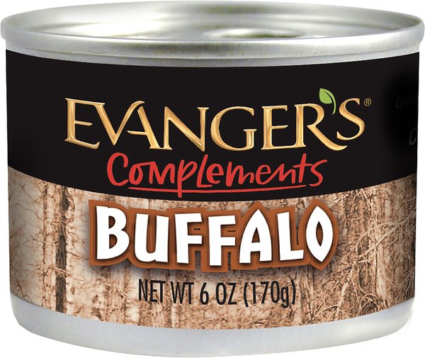 EVANGER S Grain Free Buffalo Canned Dog Cat Food 6 oz case of