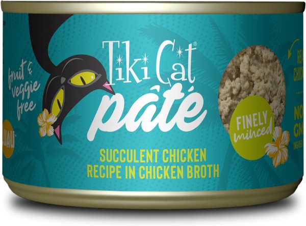 Tiki Cat Luau Succulent Chicken Pate Wet Cat Food, 5.5-oz can, case of 8 slide 1 of 8