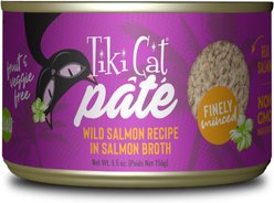 Tiki Cat Luau Wild Salmon Pate Wet Cat Food, 5.5-oz can, case of 8