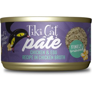 Tiki Cat Luau Chicken with Egg Pate Wet Cat Food, 2.8-oz can, case of 12