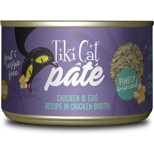 Tiki Cat Luau Chicken with Egg Pate Wet Cat Food, 5.5-oz can, case of 8