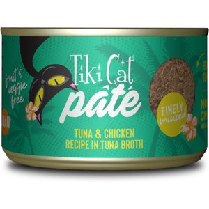 Tiki Cat Luau Ahi Tuna & Chicken Pate Wet Cat Food, 5.5-oz can, case of 8