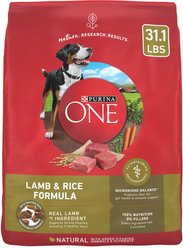 Purina ONE Natural SmartBlend Lamb & Rice Formula Dry Dog Food, 31.1-lb bag