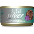 Tiki Cat Silver Tuna & Mackerel Recipe in Tuna Broth Senior Wet Cat Food, 2.4-oz can, case of 6
