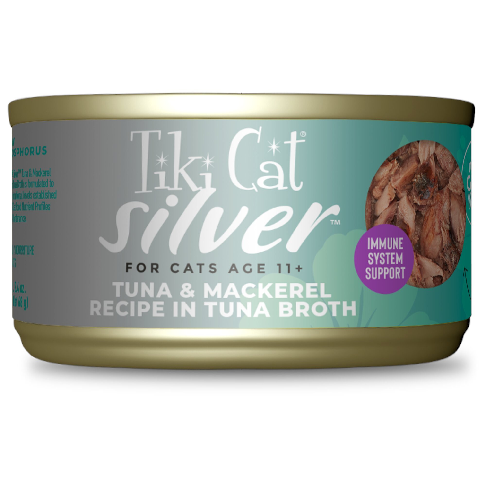 TIKI CAT Silver Tuna & Mackerel Recipe in Tuna Broth Senior Wet Cat