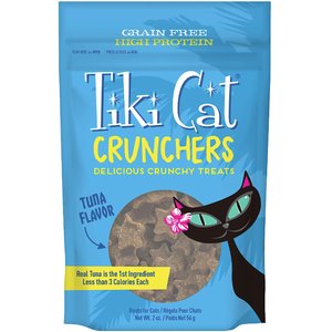 Tiki Cat Crunchers Tuna Flavor Cat Treats, 2-oz pouch, pack of 6