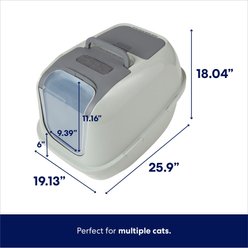 Frisco Mega Deluxe Litter Box, Olive Green, 26-in slide 2 of 6