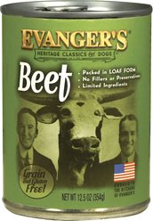 Evanger's Classic Recipes Beef Grain-Free Canned Dog Food, 12.5-oz, case of 12 slide 1 of 5