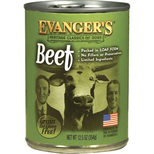 EVANGER'S Classic Recipes Beef GrainFree Canned Dog Food, 12.5oz