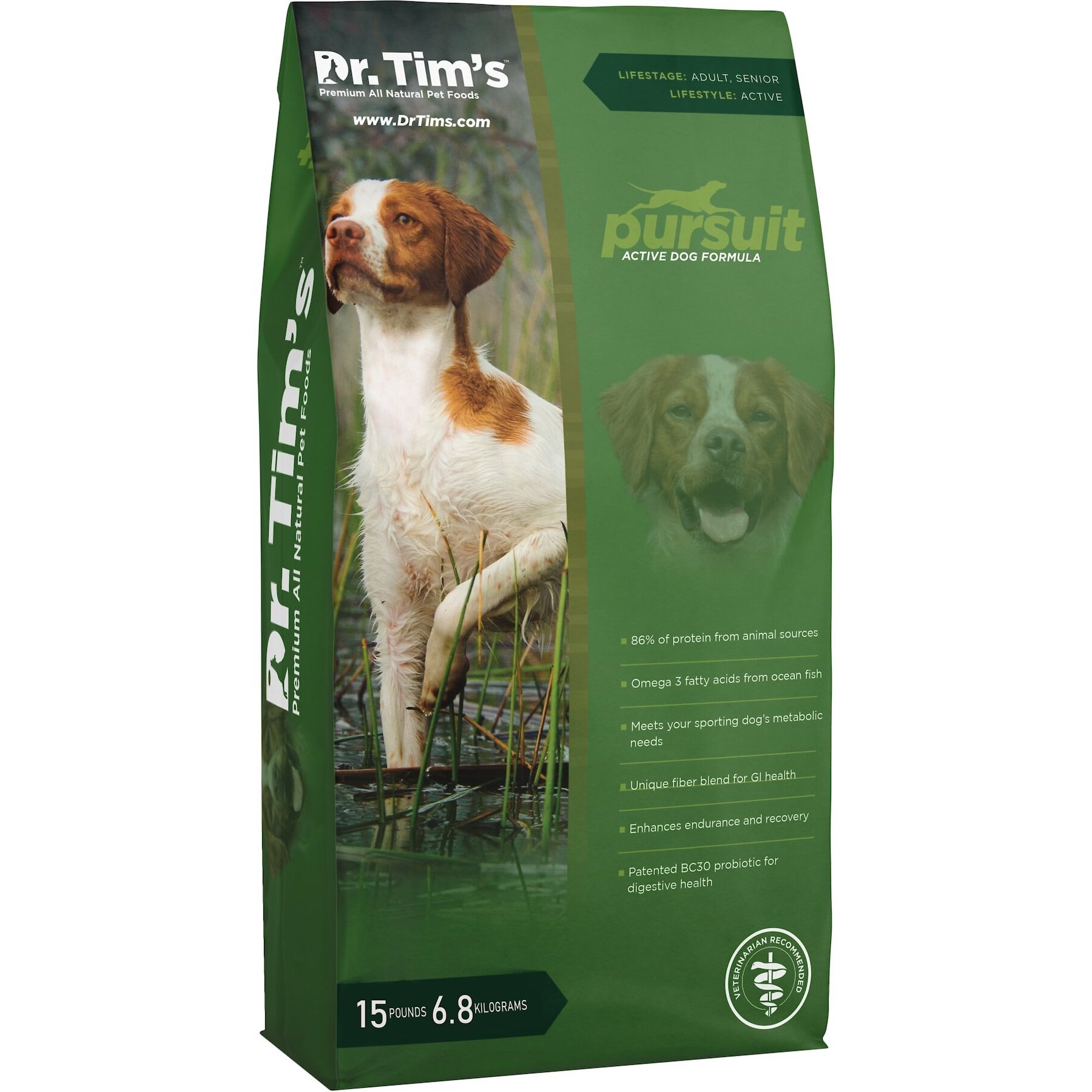 DR. TIM S Active Dog Pursuit Formula Dry Dog Food 40 lb bag Chewy