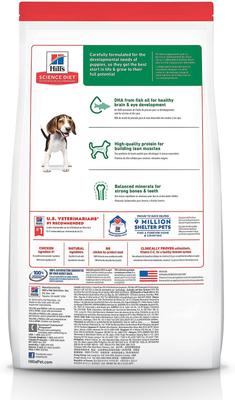 Show full view: Hill's Science Diet Puppy Chicken Meal & Barley Recipe Dry Dog Food, 30-lb bag slide 3 of 14