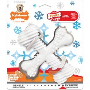 Nylabone Power Chew Vanilla Cookie Holiday X Dog Bone Chew Toy