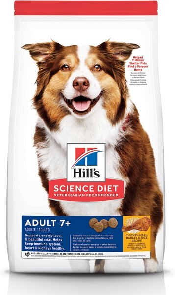Hill's Science Diet Adult 7+ Chicken Meal, Barley & Brown Rice Recipe Dry Dog Food