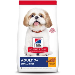Hill’s Science Diet Adult 7+ Small Bites Chicken Meal, Barley & Rice Recipe Dry Dog Food, 33-lb bag