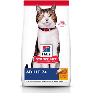 Hill's Science Diet Adult 7+ Chicken Recipe Dry Cat Food, 7-lb bag