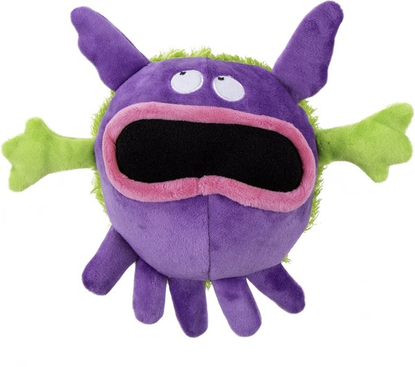 GODOG PlayClean Germs Soft Plush Squeaky Dog Toy, Purple, Large - Chewy.com