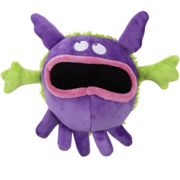 GODOG PlayClean Germs Soft Plush Squeaky Dog Toy, Purple, Large - Chewy.com