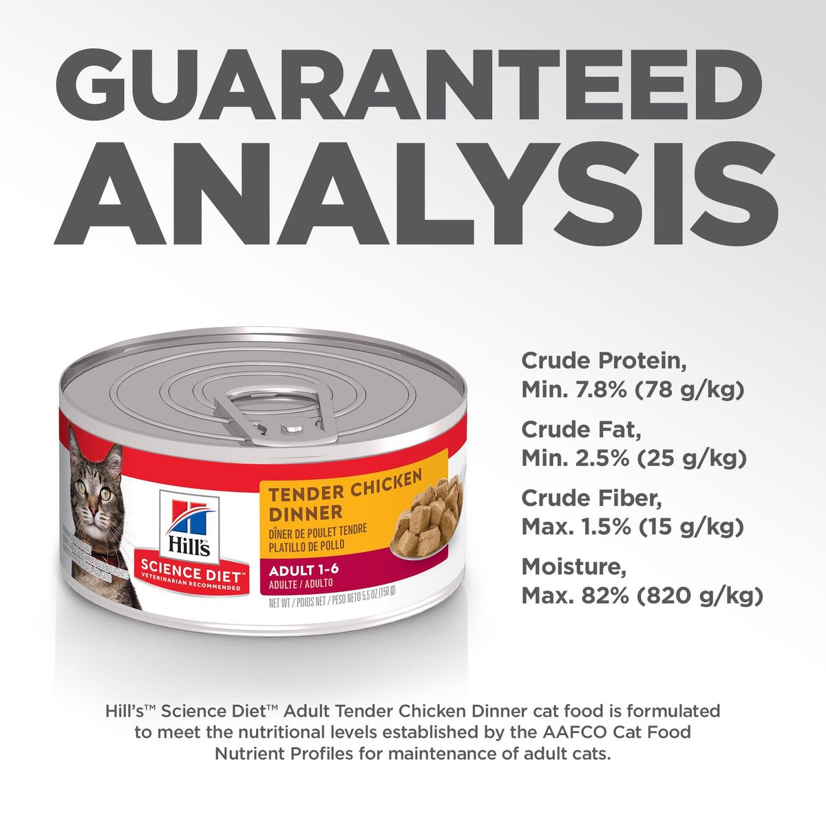 HILL'S SCIENCE DIET Adult Tender Chicken Dinner Canned Cat Food, 5.5oz