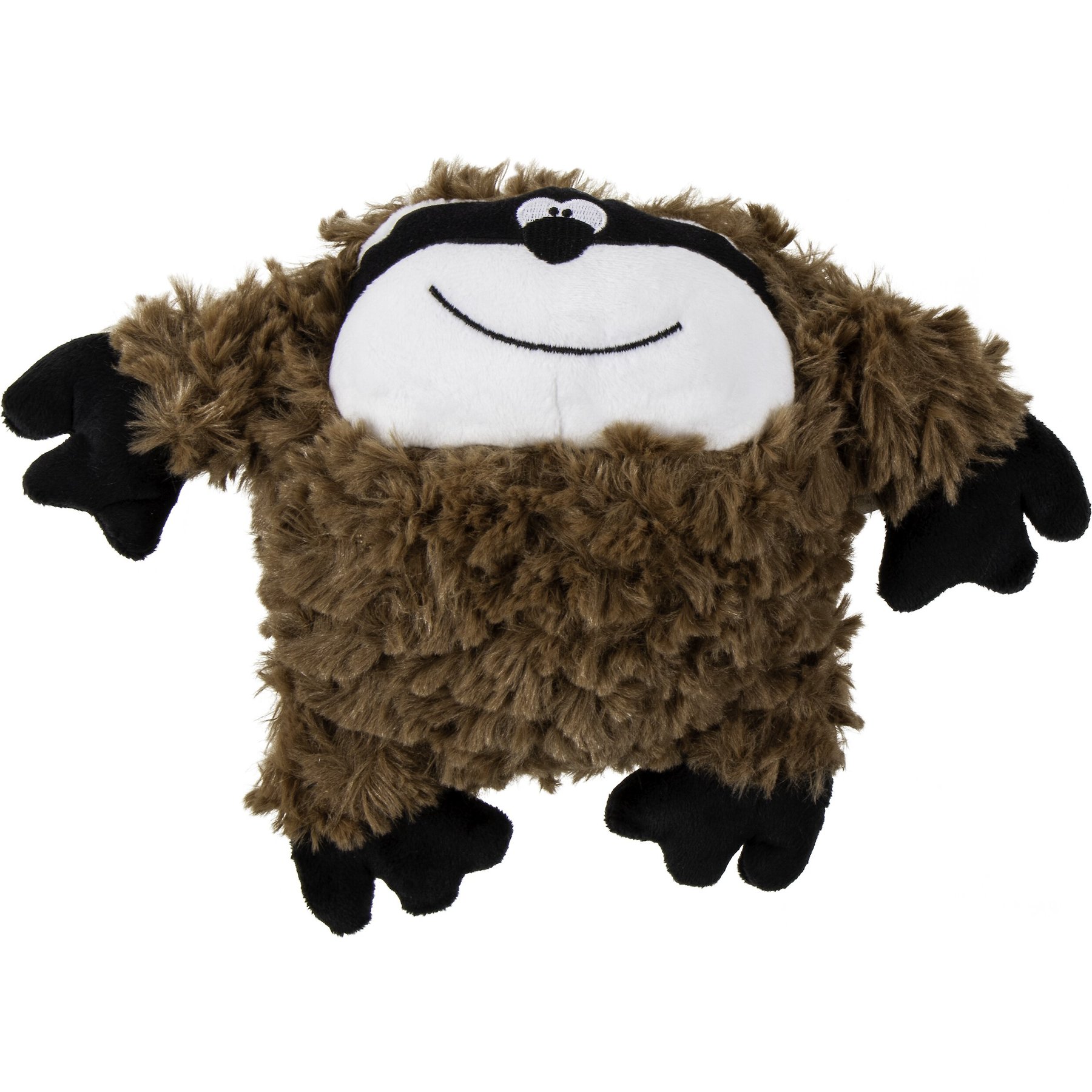 TrustyPup Strong 'N Silent Platypus, Durable Plush Silent Squeaker Dog Toy  with Chew Guard Technology, Brown, Large 