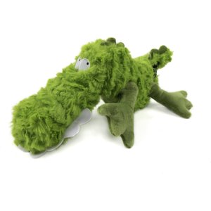 GoDog PlayClean Gator Soft Plush Squeaky Dog Toy, Large