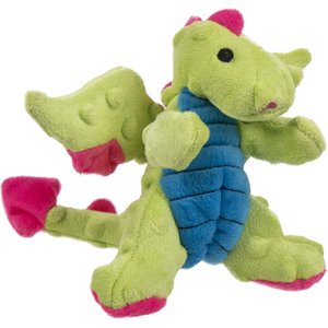 goDog Dragons Squeaky Dog Toy, Green, Small