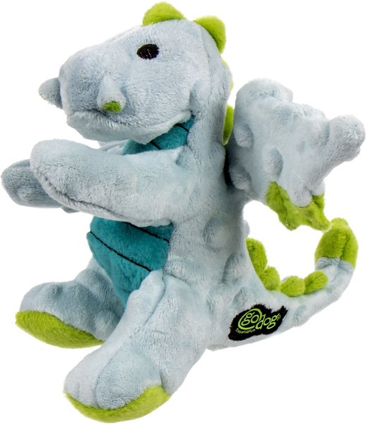 goDog Dragons Squeaky Dog Toy, Blue, Small slide 1 of 1