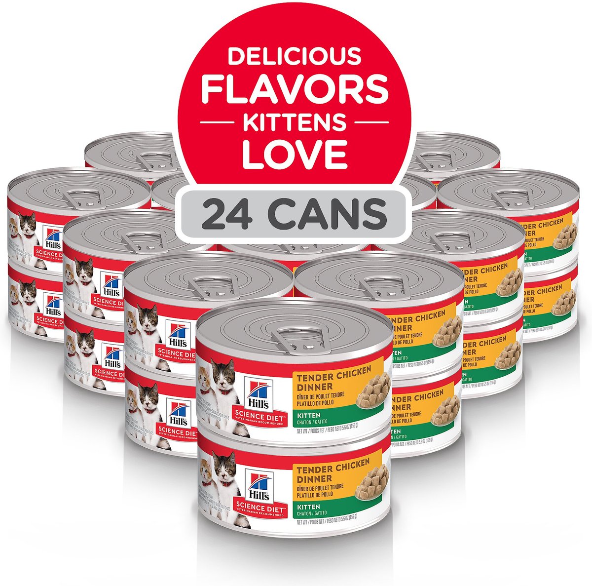 HILL'S SCIENCE DIET Kitten Tender Chicken Dinner Canned Cat Food, 5.5