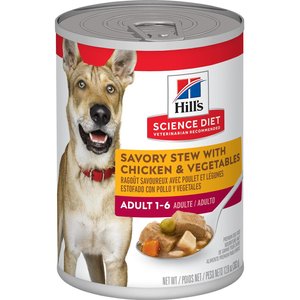 Hill's Science Diet Adult Savory Stew with Chicken & Vegetables Canned Dog Food, 12.8-oz, case of 12