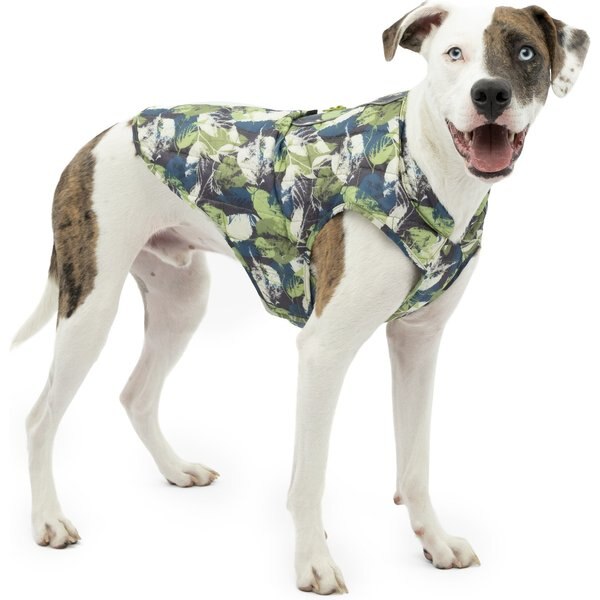 KURGO Loft Reversible Insulated Dog Quilted Coat, Pressed Leaf, XSmall