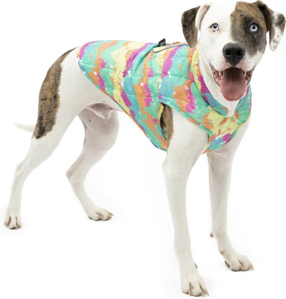 Kurgo Loft Reversible Insulated Dog Quilted Coat, Watercolor Stripe, Small slide 1 of 8
