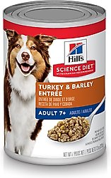Hill's Science Diet Adult 7+ Turkey & Barley Entree Canned Dog Food, 13-oz, case of 12