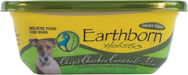 Earthborn Holistic Chip's Chicken Casserole Grain-Free Natural Moist Dog Food, 8-oz, case of 8 slide 1 of 9
