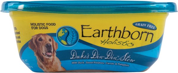 Earthborn Holistic Duke's Din-Din Grain-Free Natural Moist Dog Food, 8-oz, case of 8 slide 1 of 9