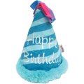 fouFIT Birthday Hat Crinkle Plush Dog Toys, Blue