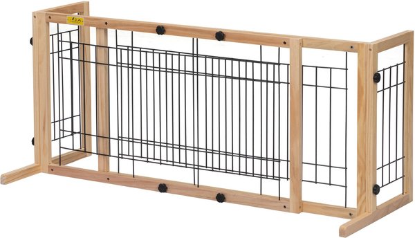 Coziwow Adjustable Freestanding Dog Gate, Wood slide 1 of 9