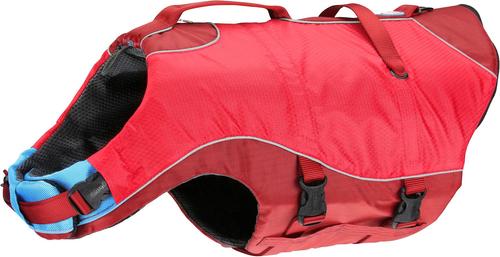 Show full view: Kurgo Surf-n-Turf Dog Life Jacket, Red, Medium slide 6 of 10