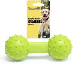 Roscoe's Pet Products Natural Rubber Dumbbell Dog Chew Toy, assorted colors