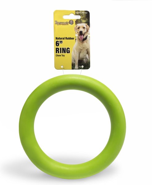 Roscoe's Pet Products Natural Rubber Ring Dog Chew Toy, assorted colors slide 1 of 3