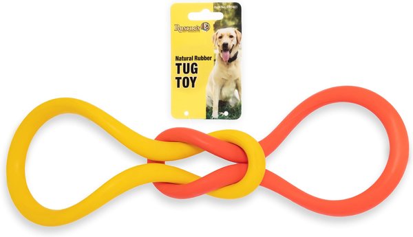Roscoe's Pet Products Natural Rubber Tug Dog Toy, assorted colors slide 1 of 3